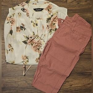 J for Justify Floral Cream Blouse